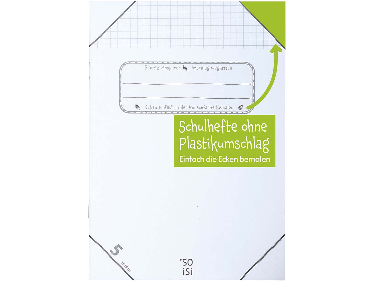 Soisi Recycling-Schulheft DIN A5 Nr. 5 kariert