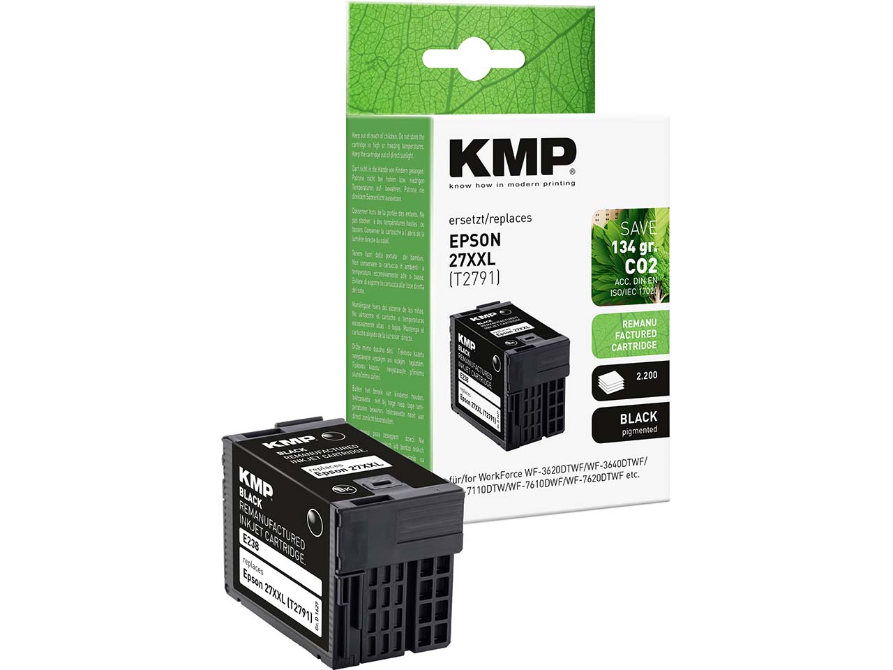 KMP Tintenpatrone ersetzt Epson T2791XXL schwarz