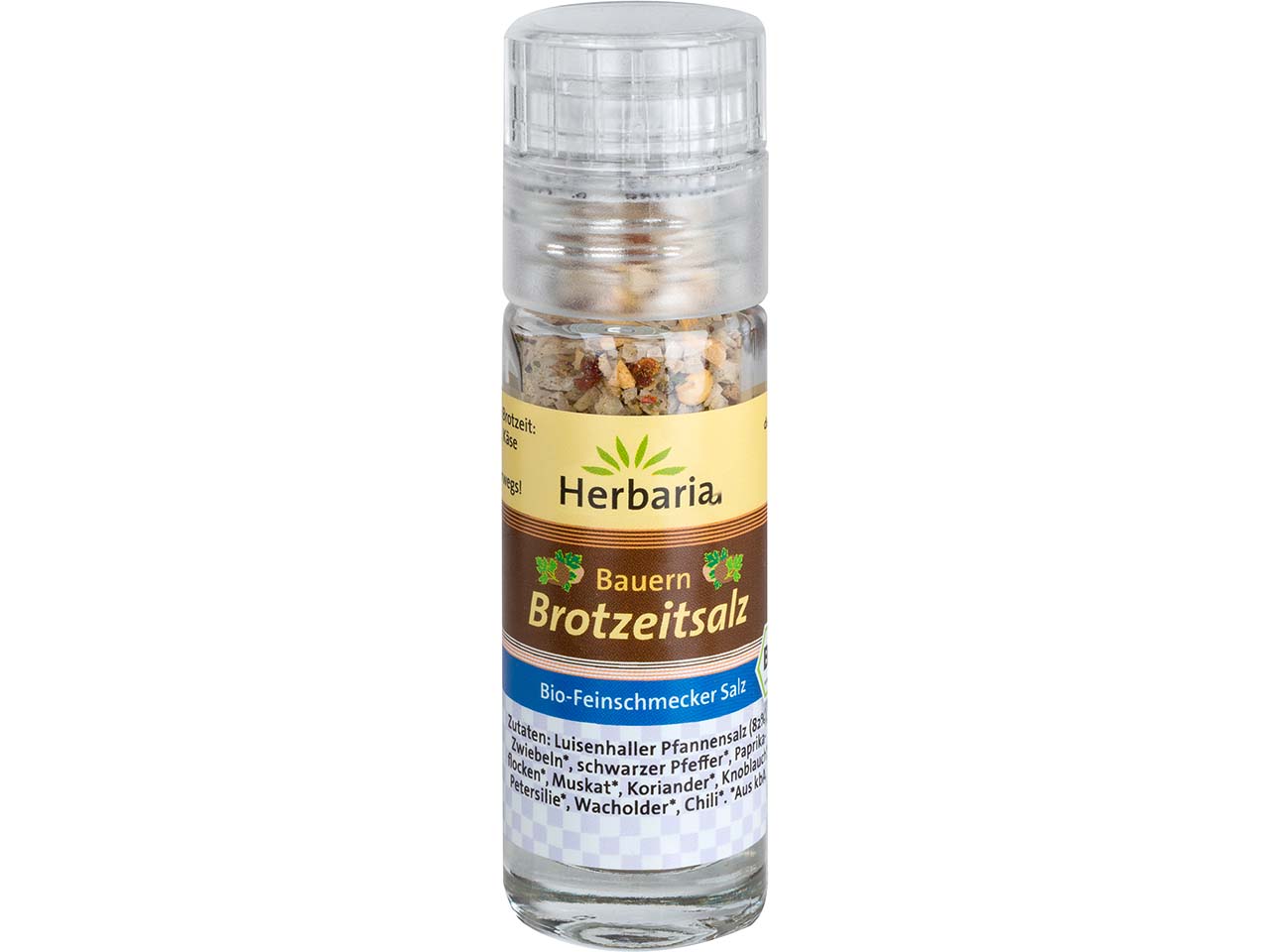 Herbaria Bio-Gewürzsalz "Bauern Brotzeitsalz" in Glasmühle, 19 g