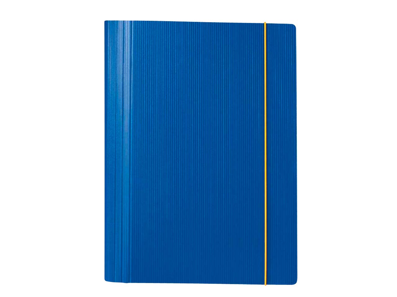 Tagungsmappe A4 2-Ringmechanik blau mit Gummizug in gelb