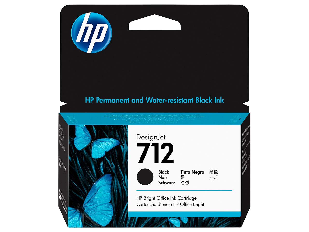 hp Tintenpatrone 3ED70A, Nr. 712A schwarz