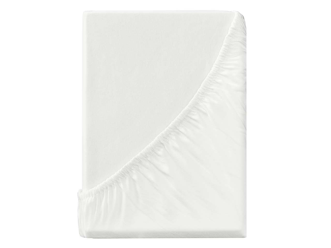 Spannbettlaken "Eco-Jersey-Interlock" aus Bio-Baumwolle 90-100 x 200 cm, weiß