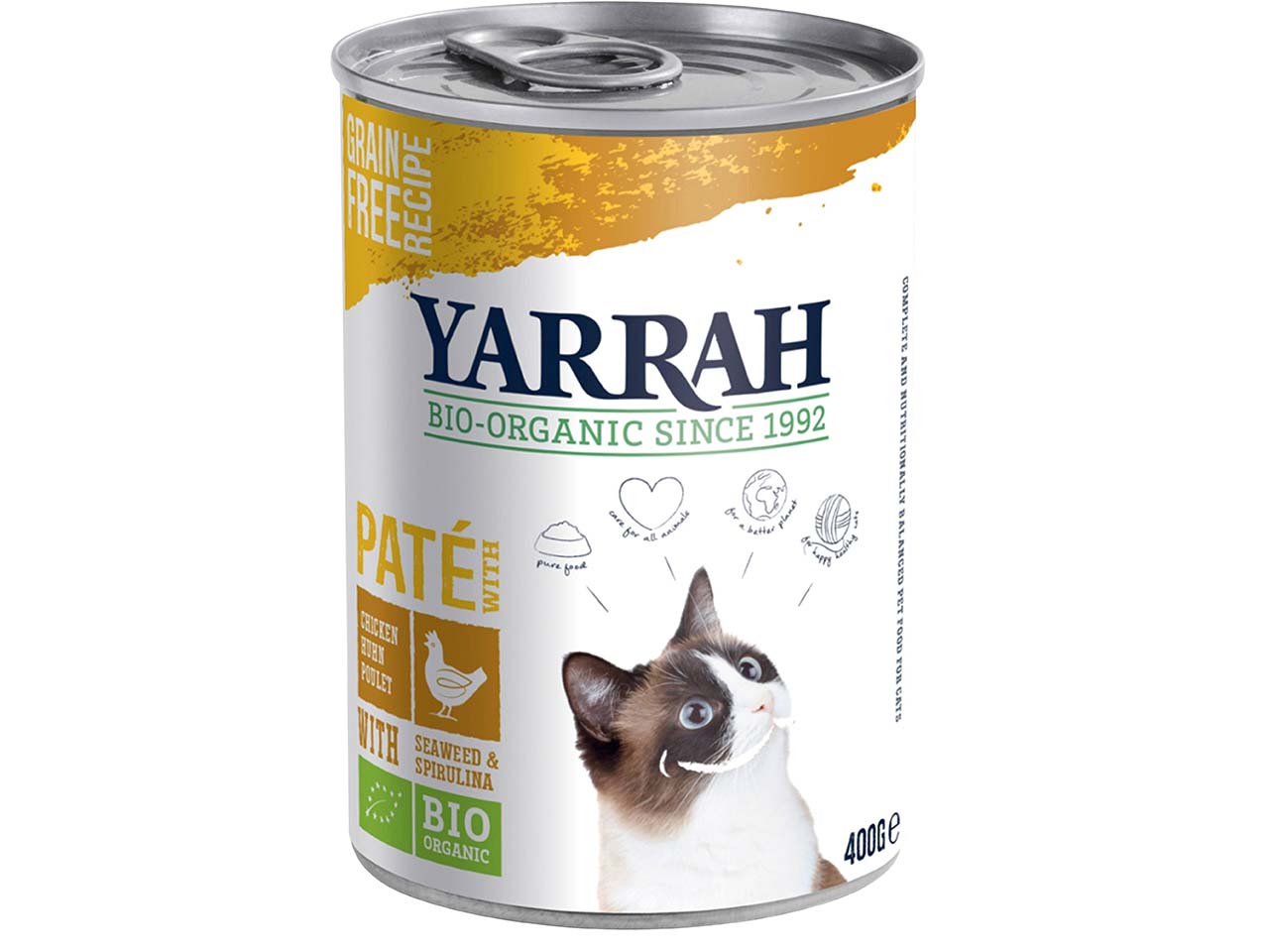 YARRAH Bio-Katzen-Nassfutter, Huhn, 400 g