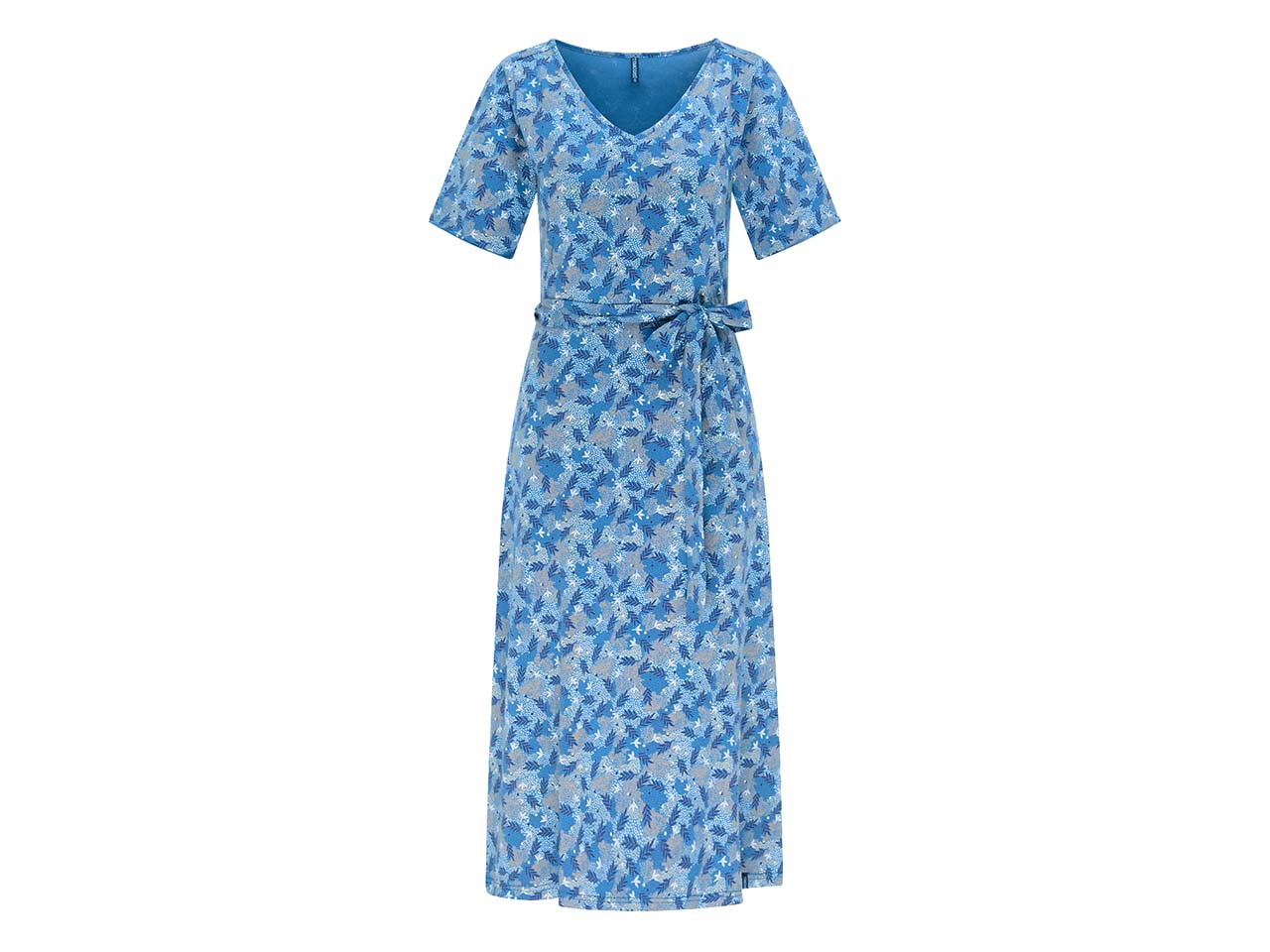 tranquillo Bio-Damen-Kleid mit V-Ausschnitt, bloom, Gr. S