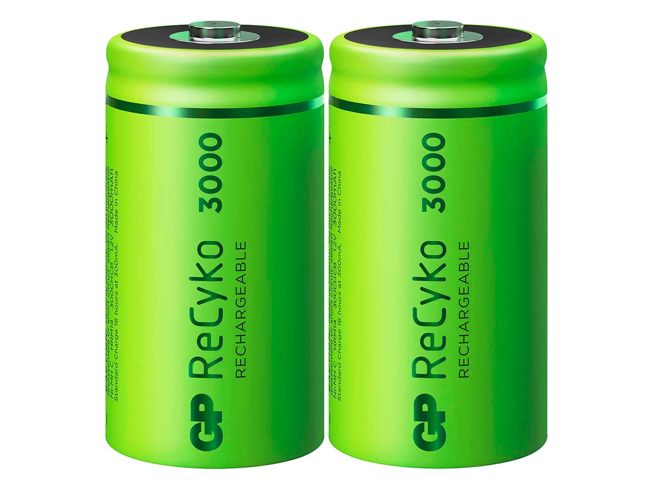 2er-Pack GP Battery Ready-to-use Akku "ReCyko+" Mignon Baby C, 1,2 V, 3.000 mAh