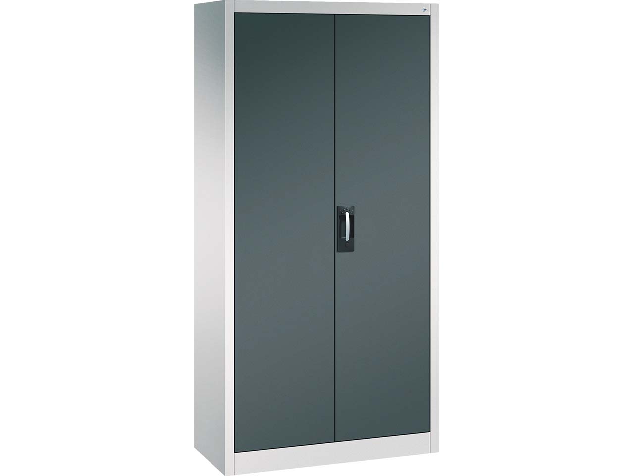 C+P Flügeltürenschrank Acurado, H1950xB930xT400mm, Lichtgrau/Anthrazitgrau