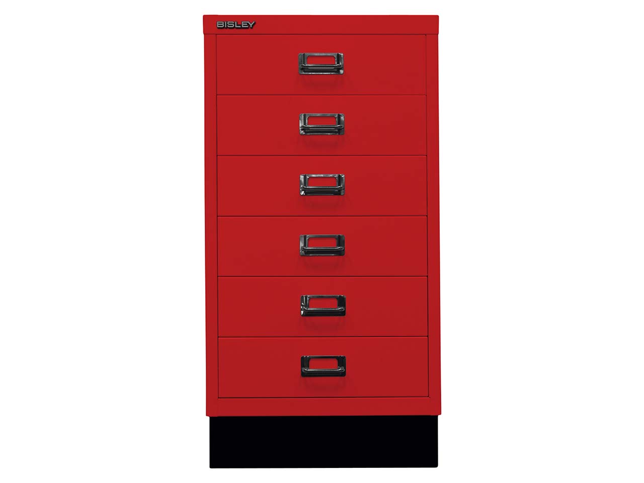 BISLEY Schubladenschrank "MultiDrawer" DIN A3 mit 6 Schubladen kardinalrot