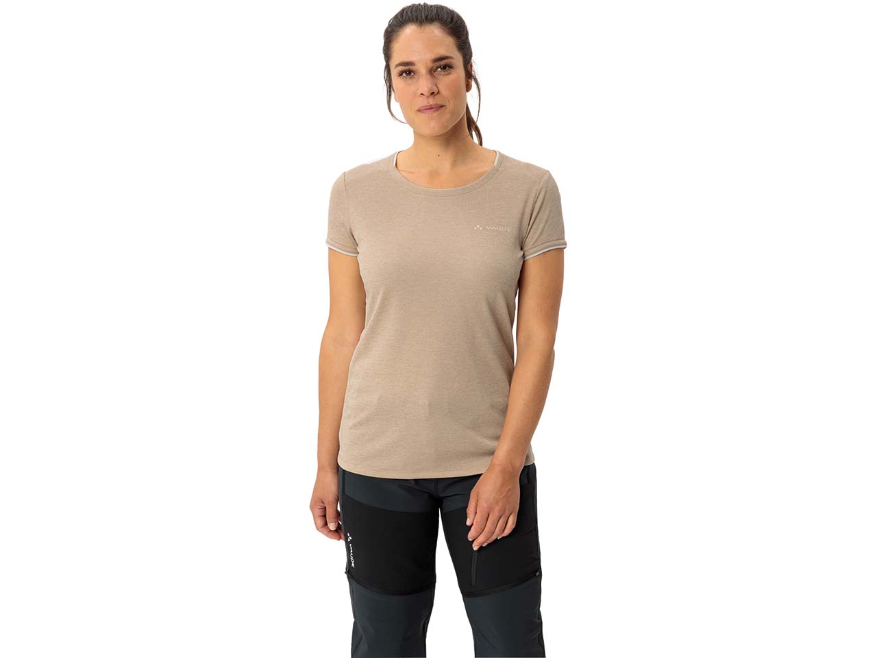 VAUDE Damen-T-Shirt 'Essential' mit Rundhalsausschnitt, linen, Gr. 36