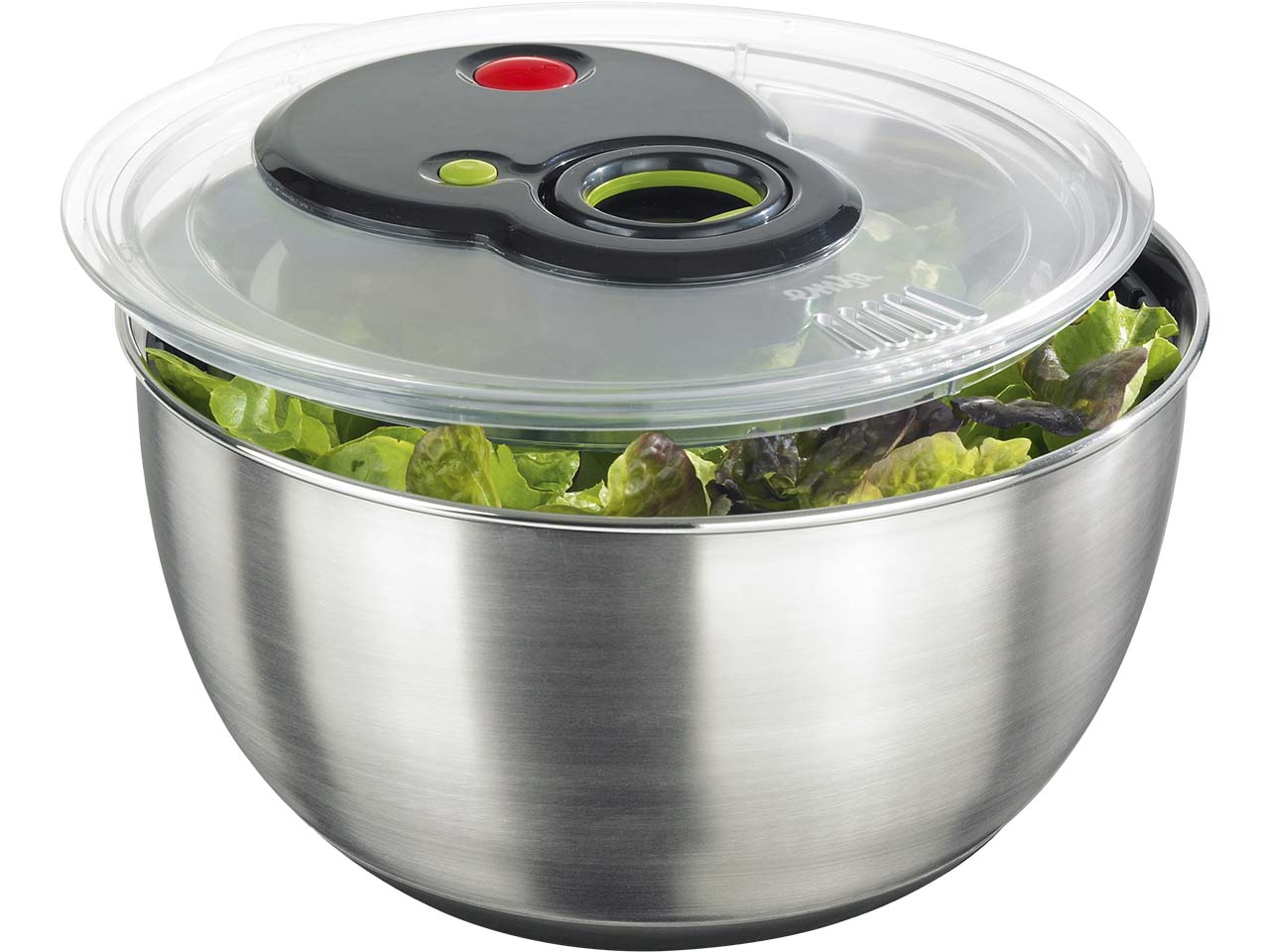 EMSA Salatschleuder "TURBOLINE" 4,5 l, edelstahl/schwarz