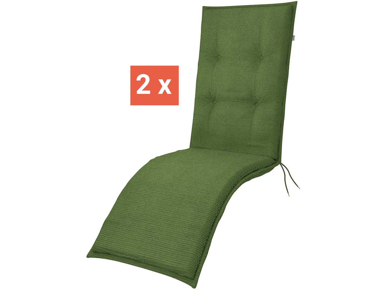 doppler Auflage "STAR" für Relaxliege, 2er-Pack, 170 x 48 x 6 cm, Polyester, grün