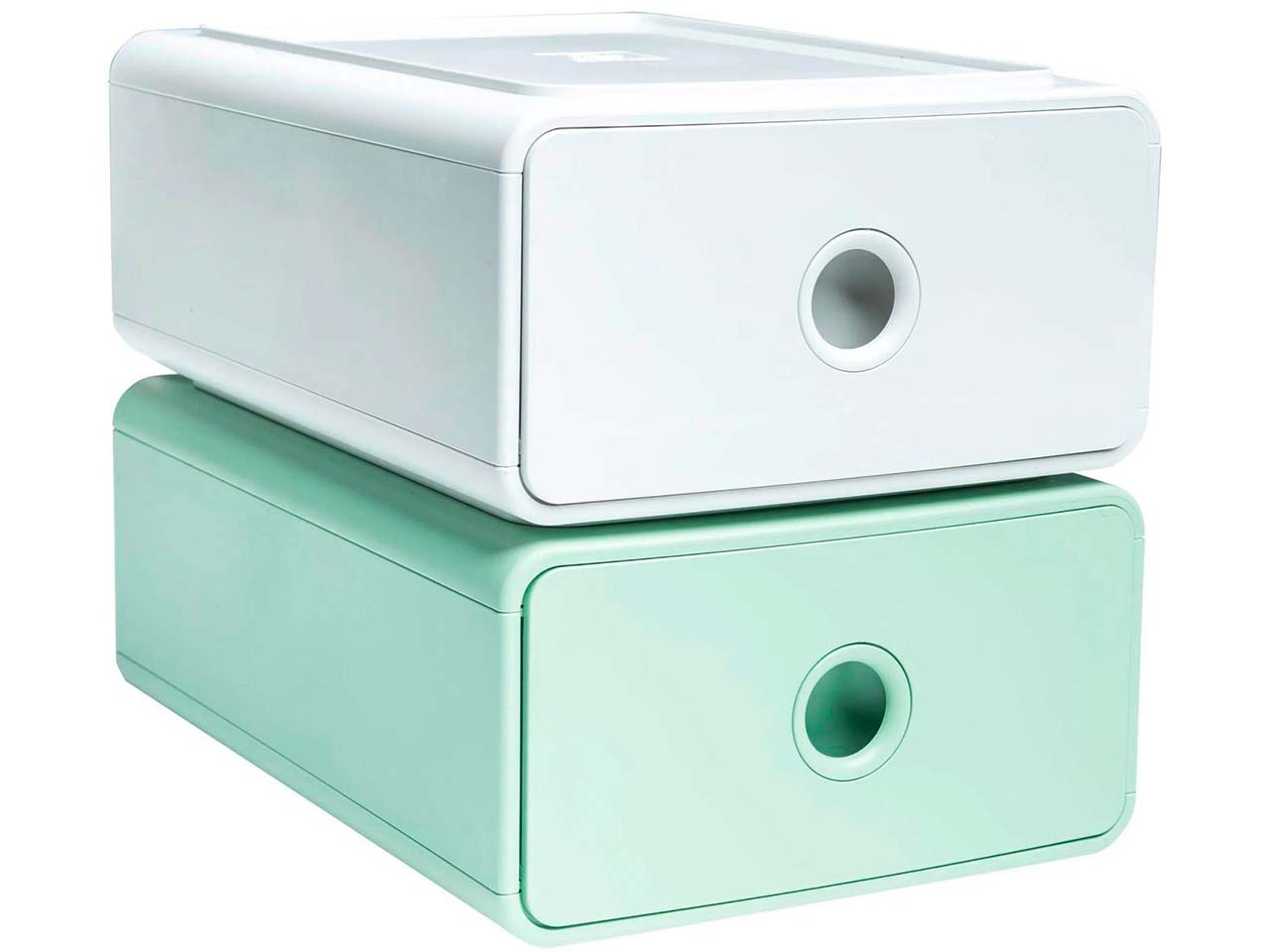 Exacompta Ablagemodul "Tiny Box AutentiK" DIN A5+, 1 stapelbare SL, weiß