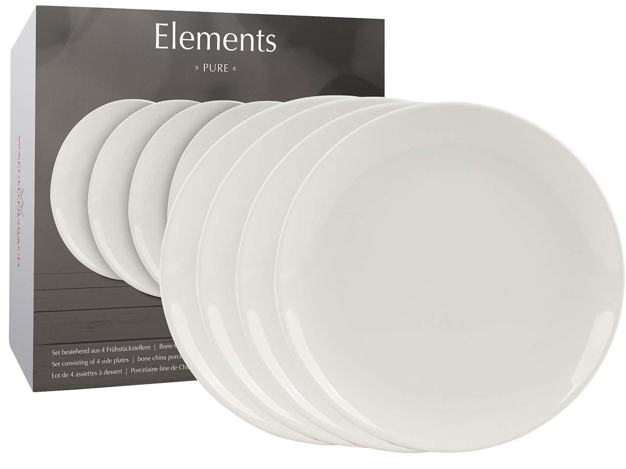 4 Waechtersbach Teller "Elements" Ø 19 cm, pure