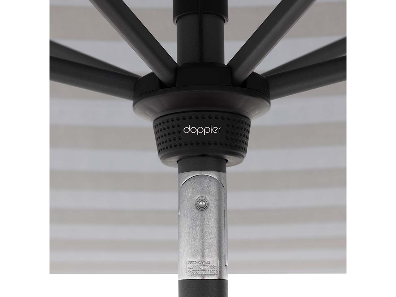 doppler Sonnenschirm "myZone Auto Tilt" 300 x 200 cm, HV, Blockstreifen anthrazit