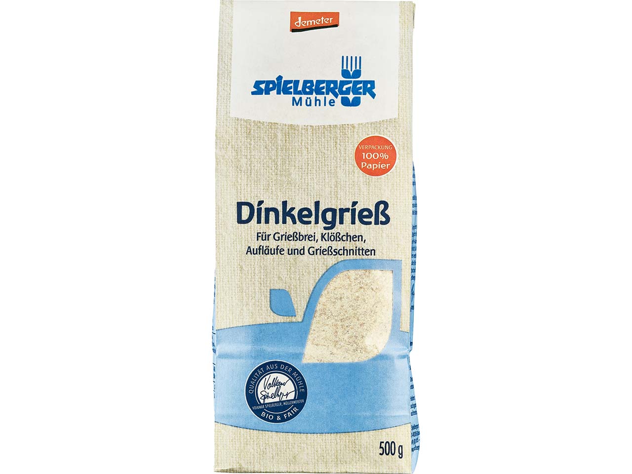 Spielberger Mühle Bio-Dinkelgrieß, 500 g