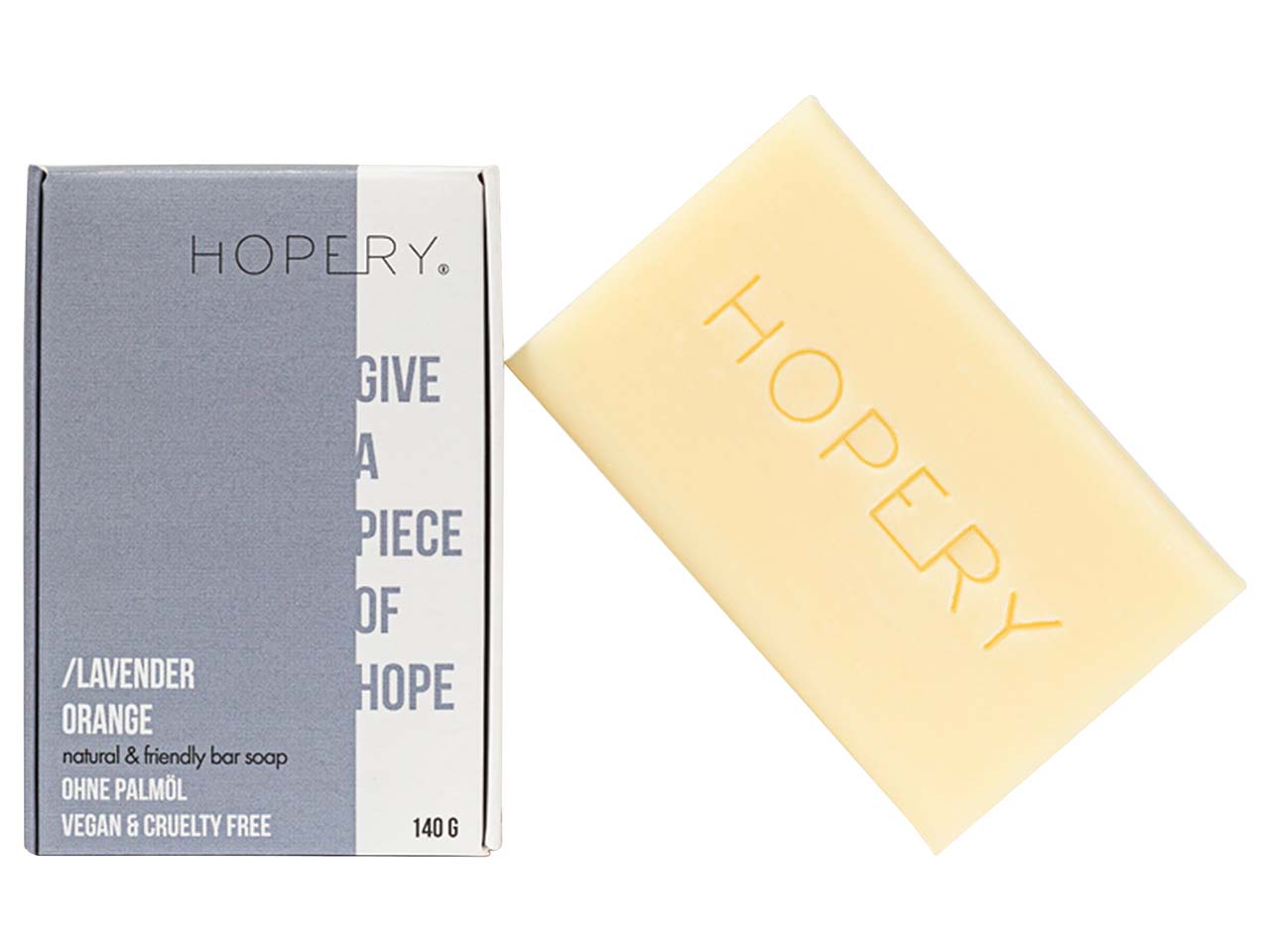 HOPERY Feste Seife "Lavender Orange", 140 g