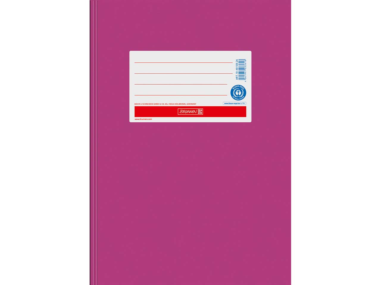 BRUNNEN Heftumschlag aus Papier DIN A5, pink