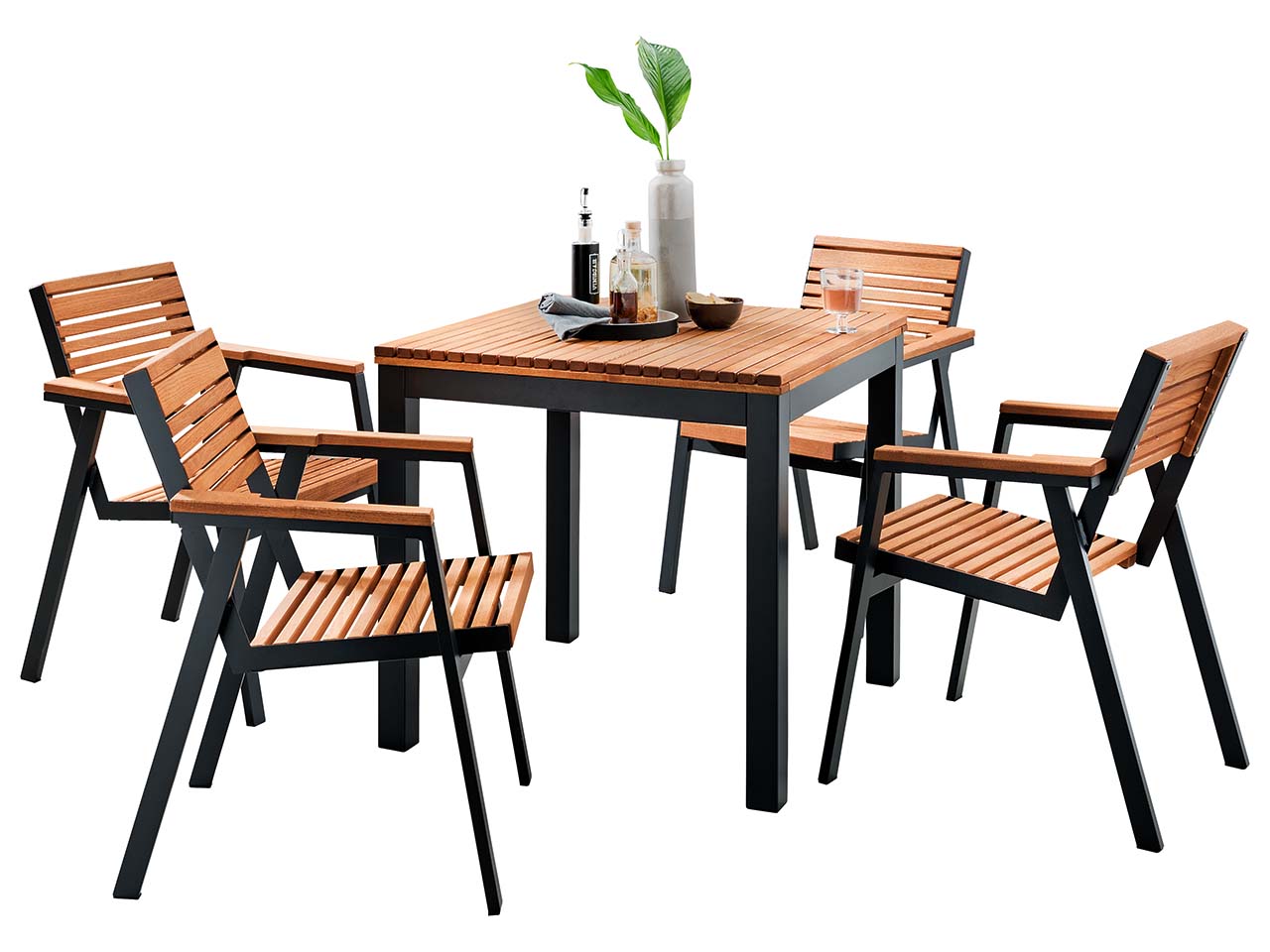 Gartenmöbel-Set 'Berrissimo', 5-teilig, 4 Sessel, 1 Tisch