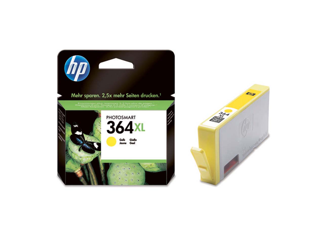 hp Tintenpatrone CB325EE, Nr. 364 XL gelb