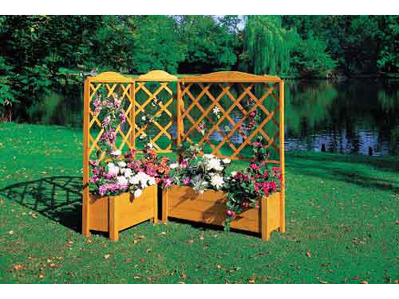 Blumenkasten mit Rankgitter "Botanica" B 69 x T 32 X H 140 cm