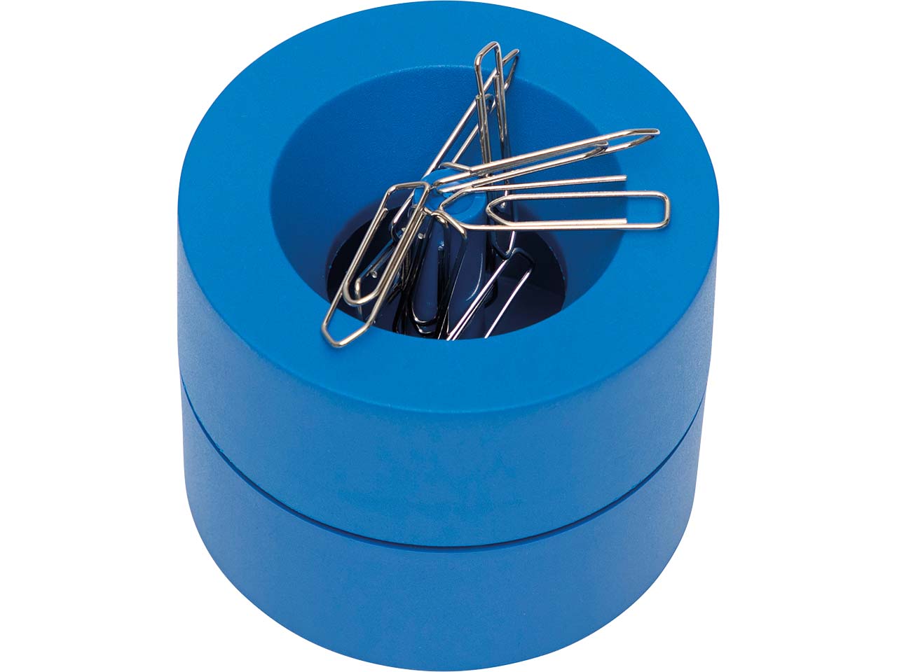 MAUL Klammerspender "MAULpro" inkl. 15 Büroklammern, blau