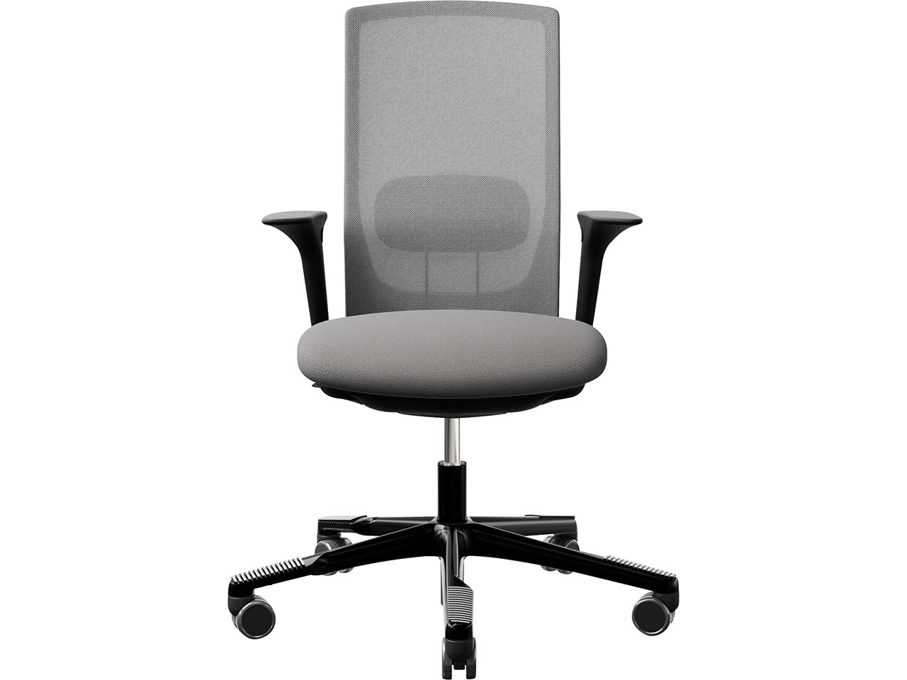 HAG Bürodrehstuhl "Futu mesh 1100-S" mit AL, Gestell: schwarz, Stoff: "FutuKnit" Stone