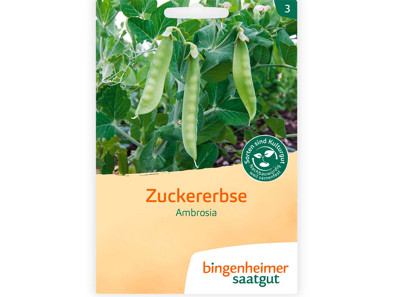 bingenheimer saatgut Bio-Samen Zuckererbse "Ambrosia", 1 Stk.