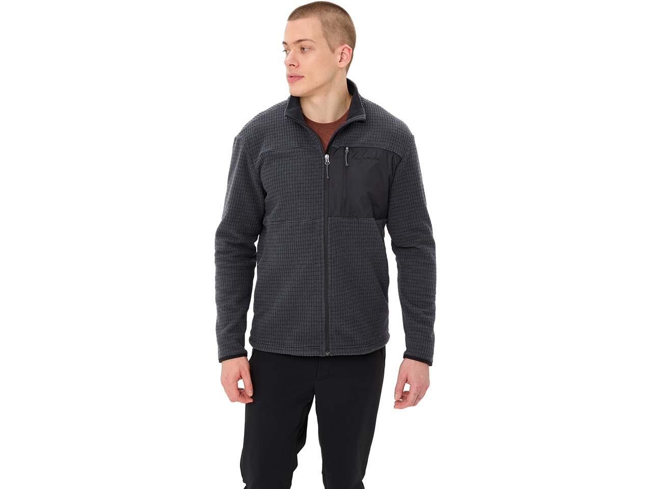 VAUDE Herren-Fleece-Jacke "Neyland II" mit Brust- & Seitentaschen, phantom black, Gr. XL