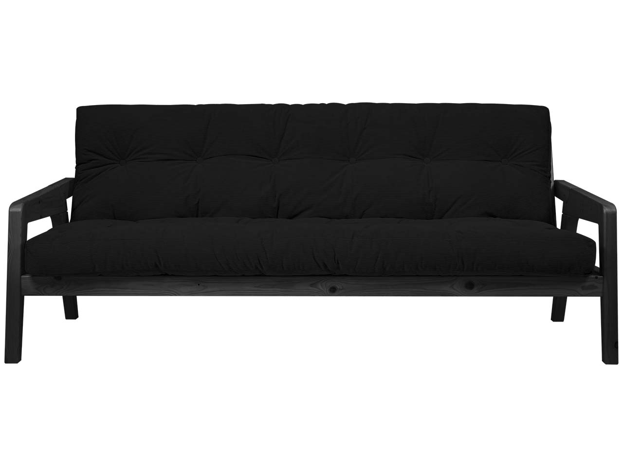 Karup Design Schlafsofa "Grab" schwarzes Gestell, holzkohle