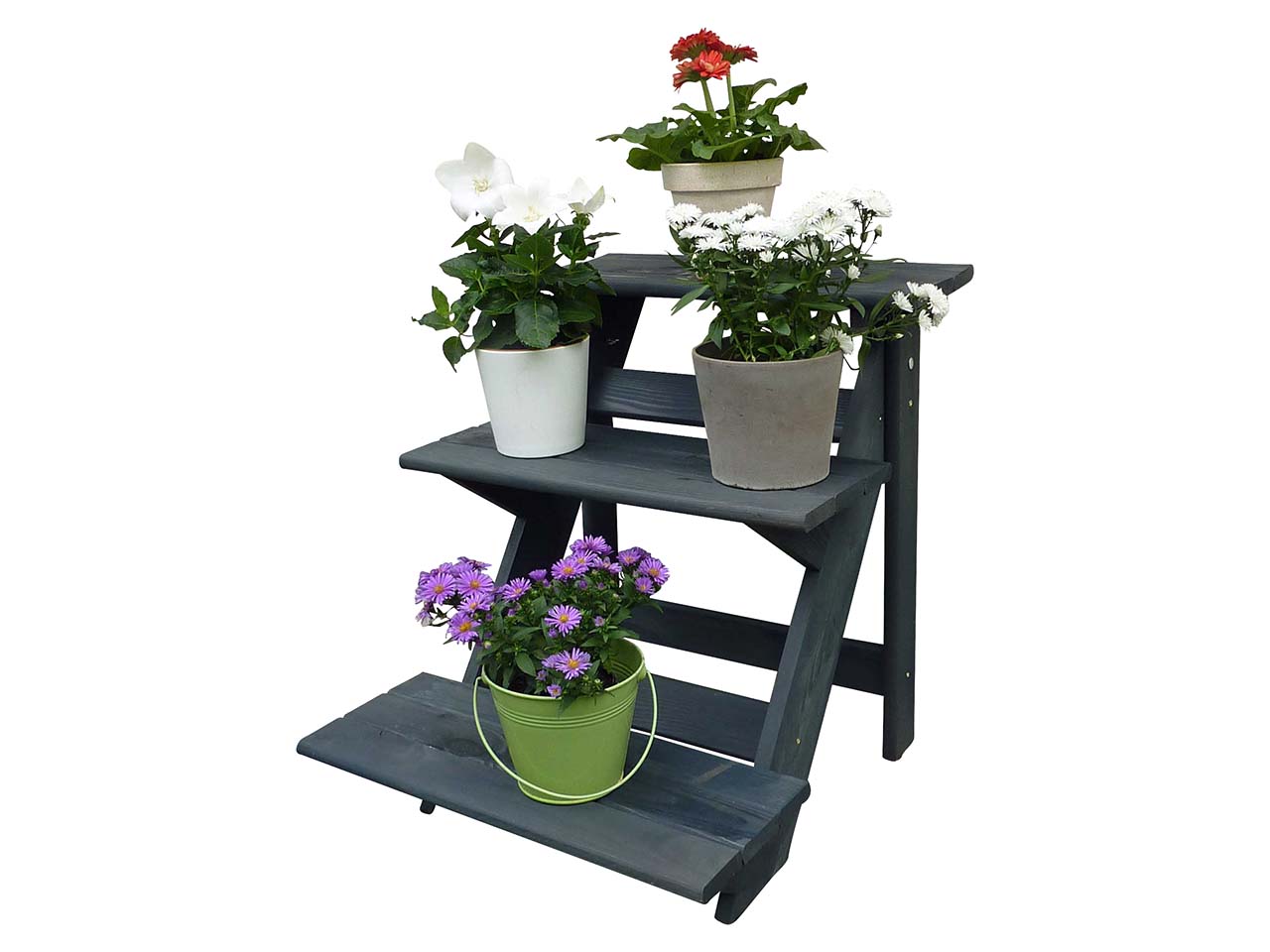 Blumentreppe klein, anthrazit