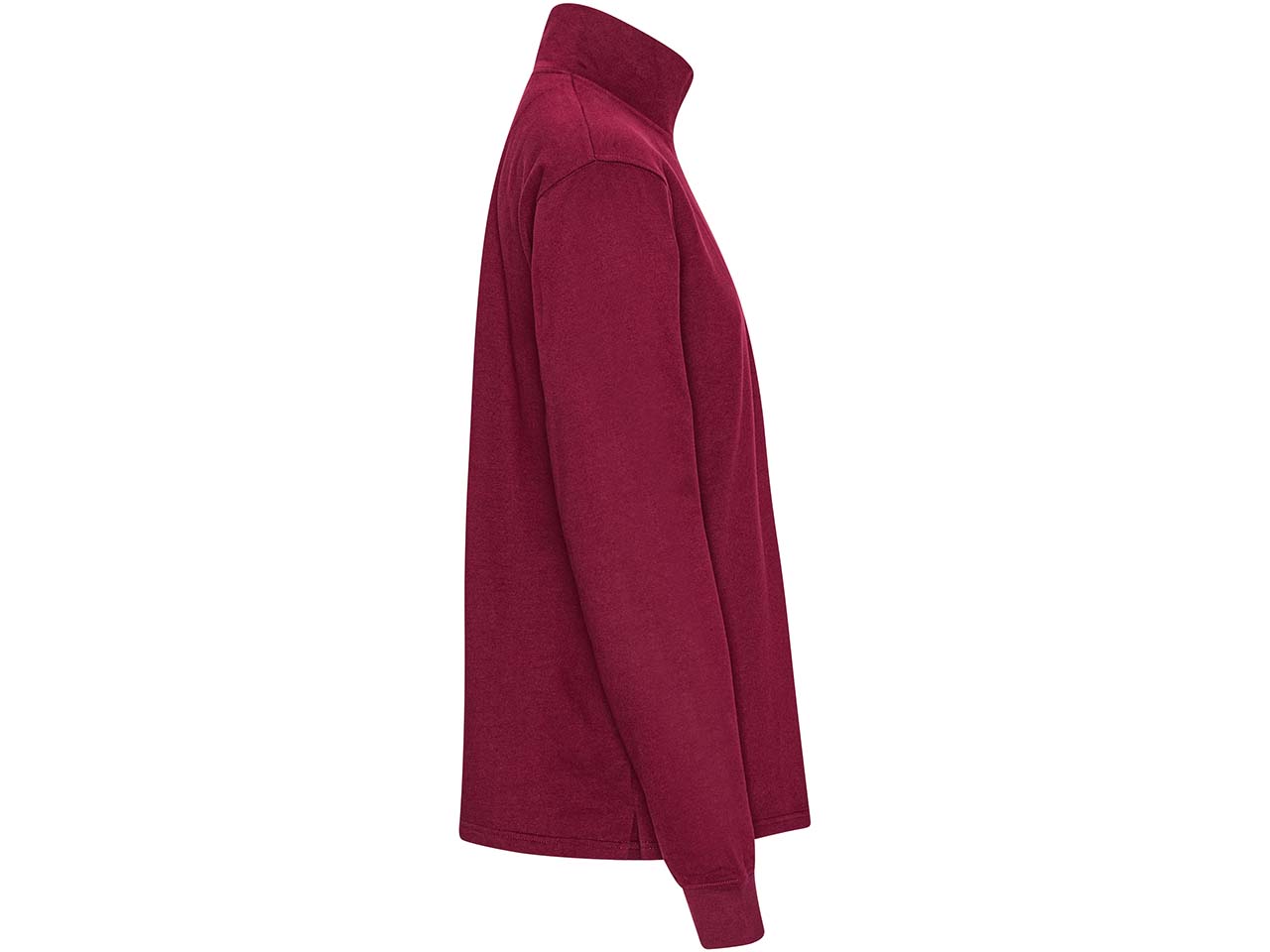 Neutral Bio-Unisex-Sweatshirt "Tiger Cotton" mit Half-Zip, bordeaux, Gr. XS