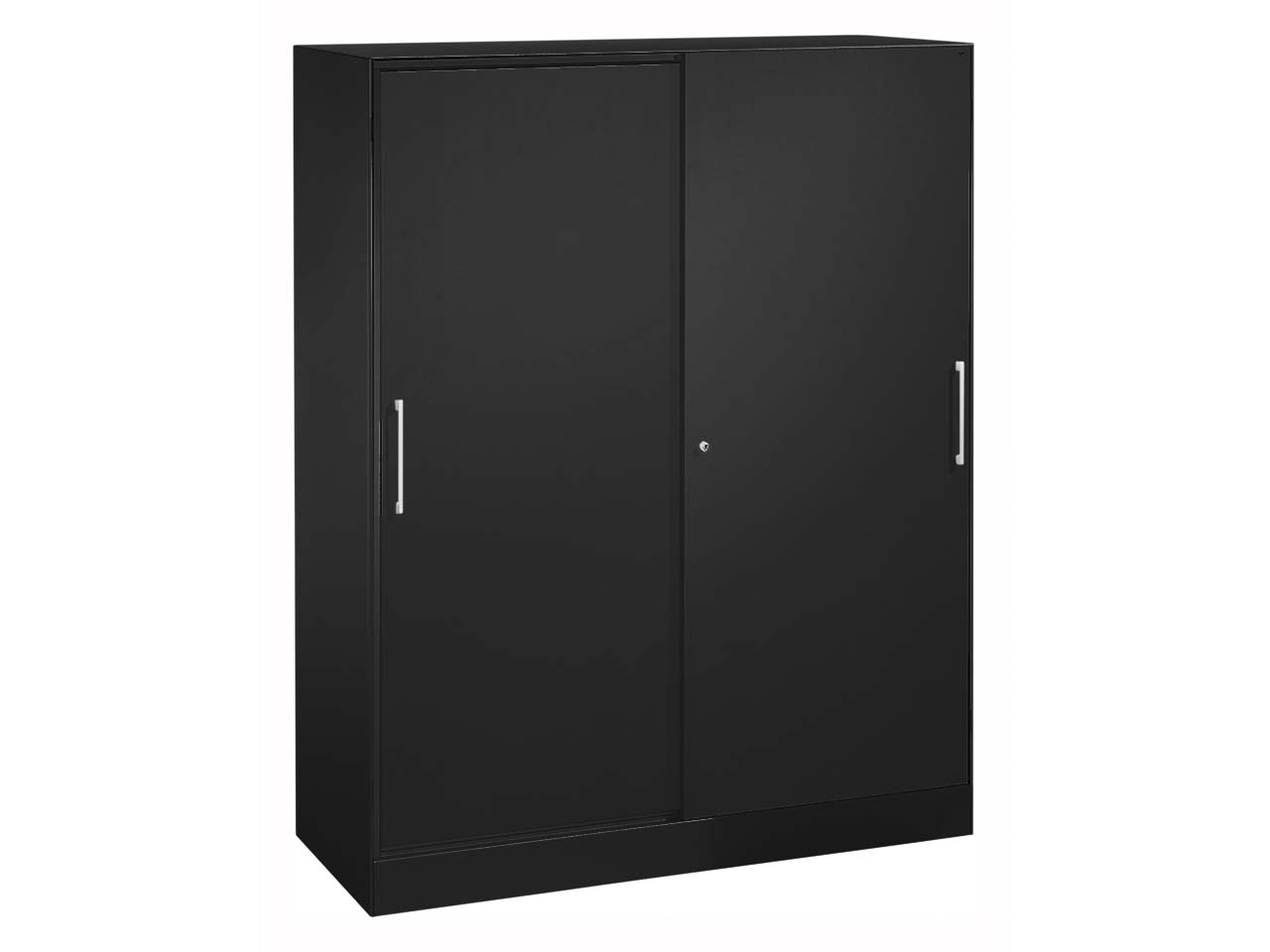Schiebetürenschrank "CONTACT", Höhe 131 cm  (BxT) 100 x 43,5, schwarz