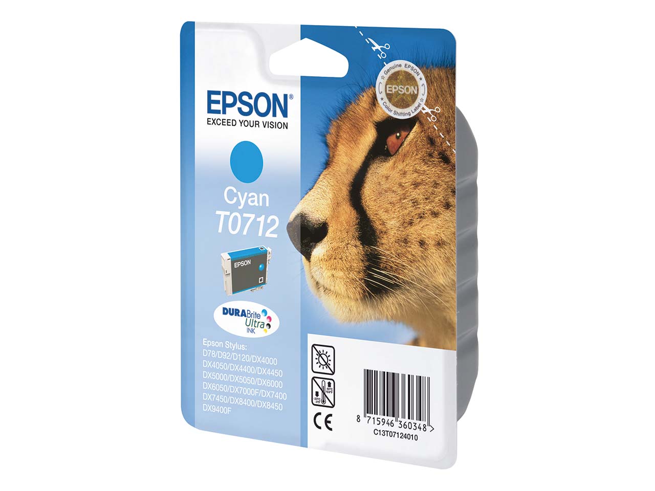 Epson Tintenpatrone T071240 cyan