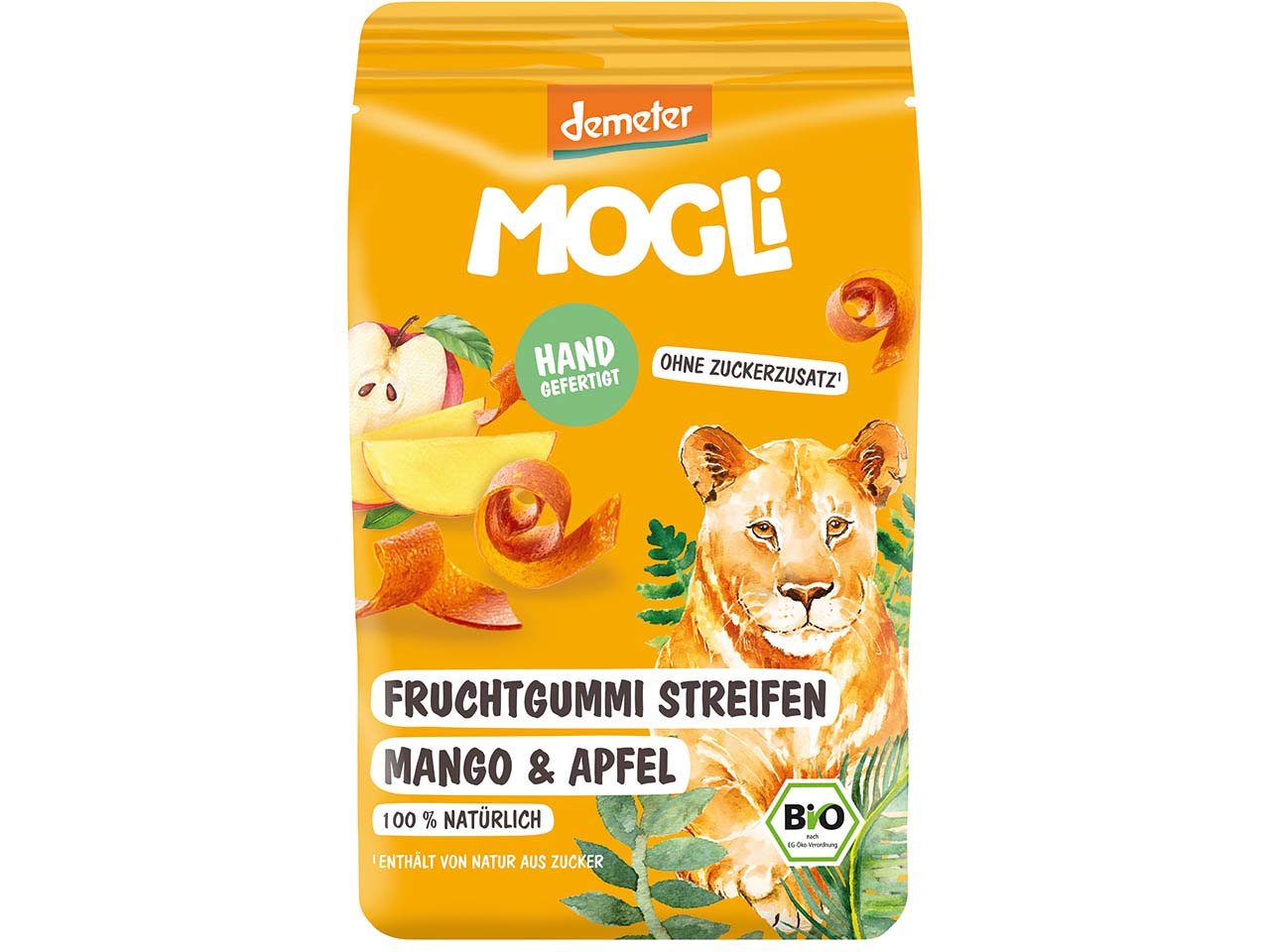MOGLi Bio-Fruchtgummistreifen 'Mango und Apfel', 25 g