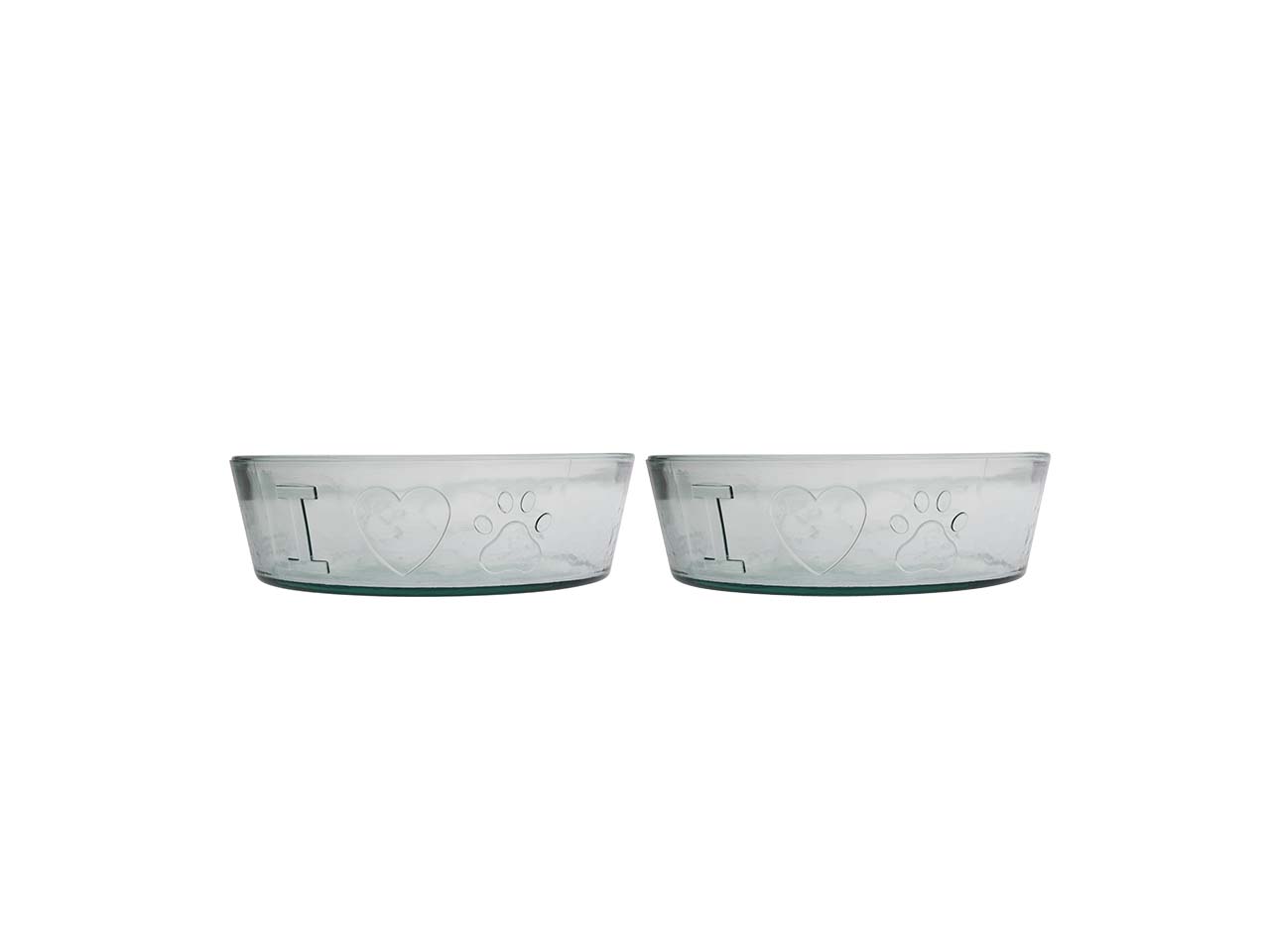 Trink- & Futternapf "OSKAR", 2er-Pack, aus Recyclingglas, Ø 14 cm