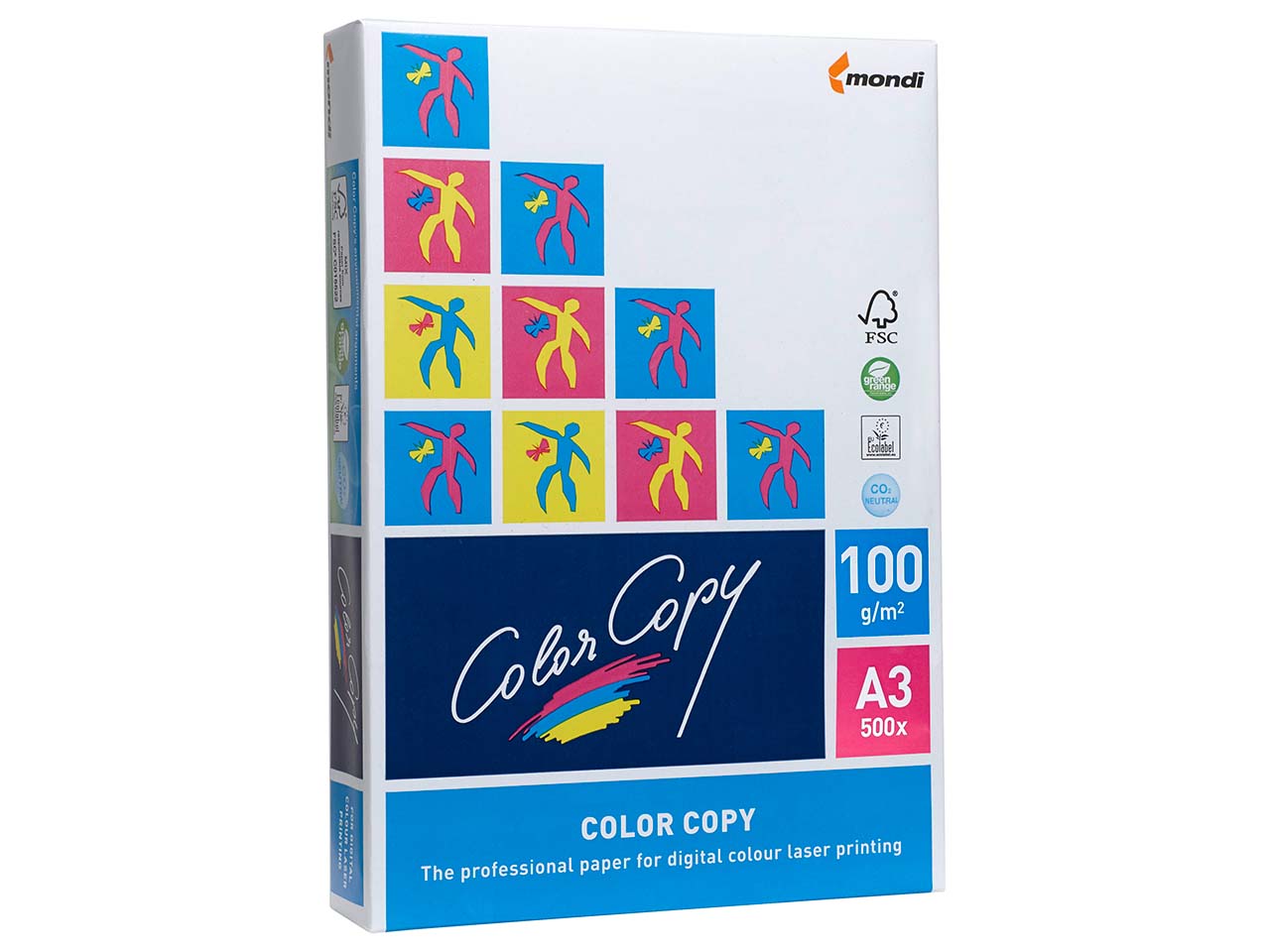 500 Blatt mondi Laserpapier 'Color Copy' 100 g/m², DIN A3
