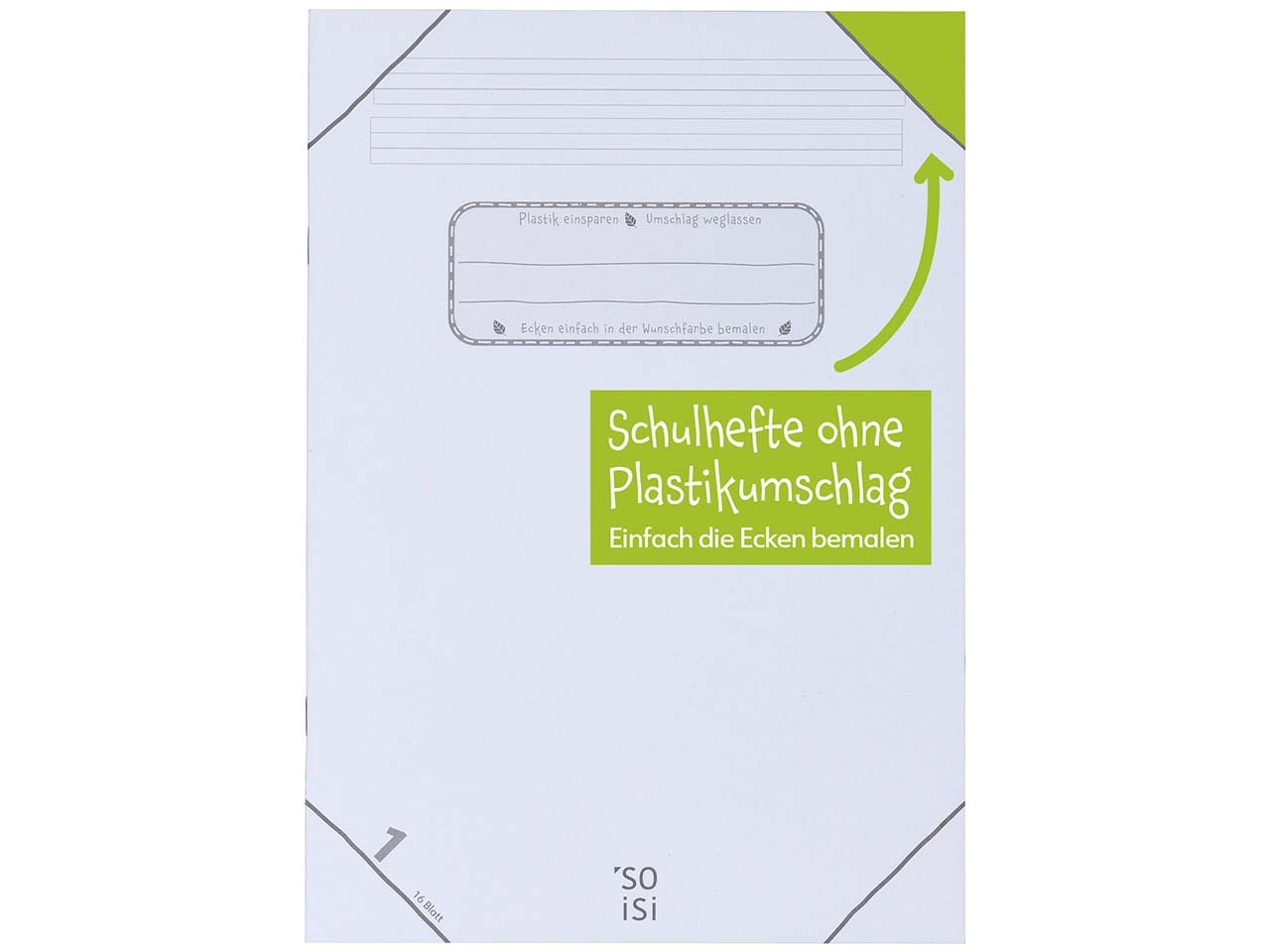 Soisi Recycling-Schulheft DIN A4 Nr. 1 lin. ohne Rand