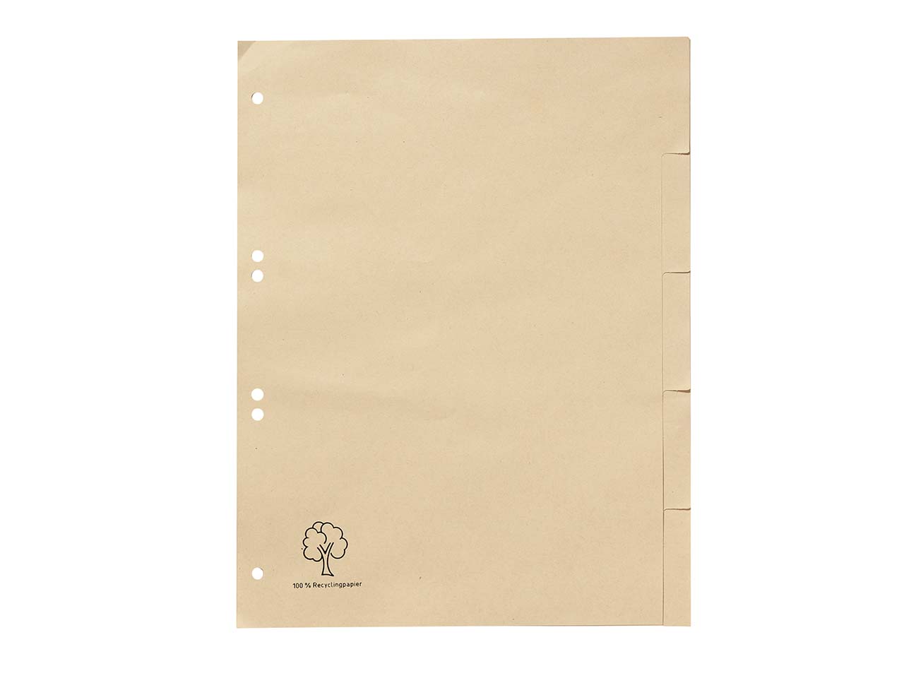 Register aus Tauenpapier blanko, DIN A4, 5-teilig