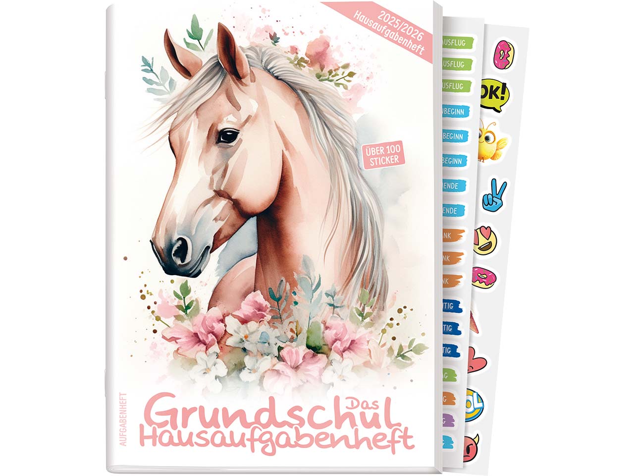 Häfft Grundschul-Hausaufgabenheft 2025/26 DIN A5, Pferd