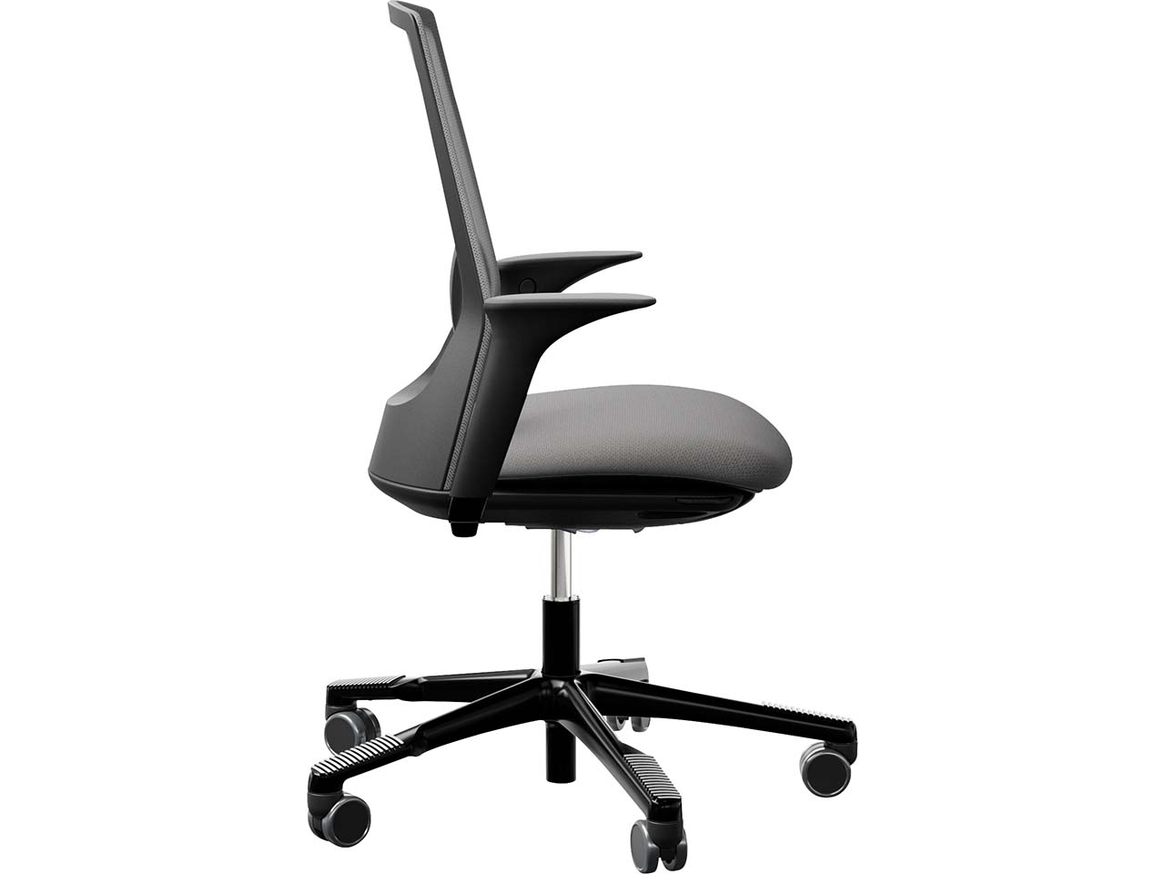HAG Bürodrehstuhl "Futu mesh 1100-S" mit AL, Gestell: schwarz, Stoff: "FutuKnit" Stone
