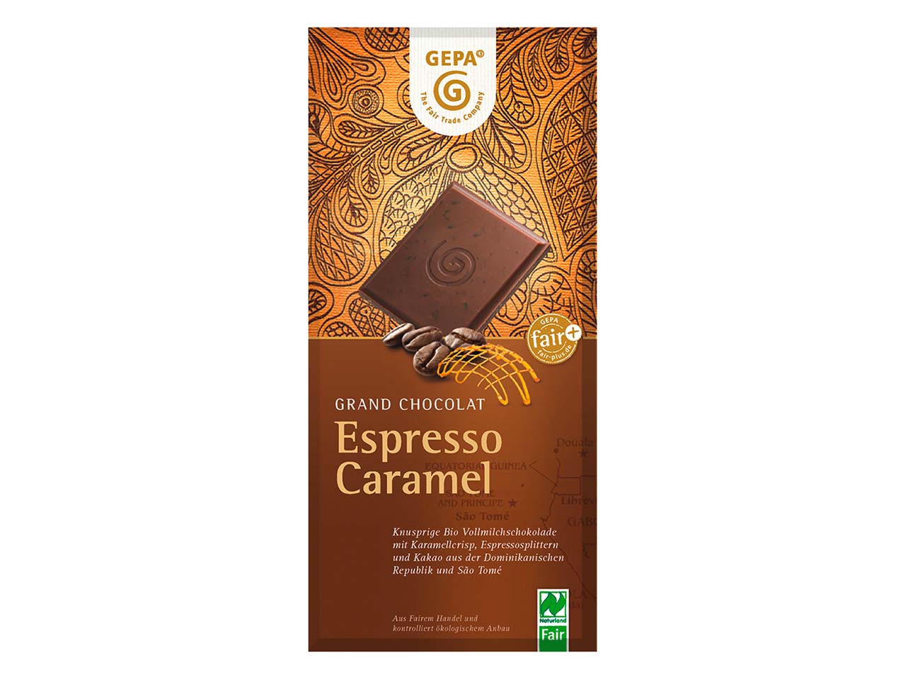 GEPA Bio-Schokolade "Grand Chocolat" Espresso Caramel 100 g