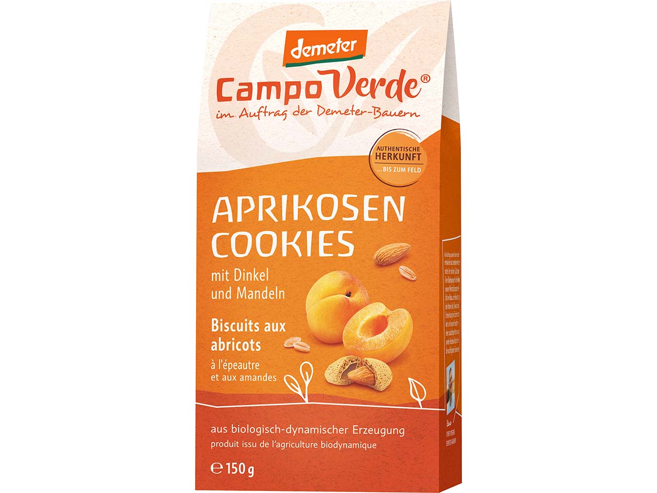Campo Verde Bio-Aprikosen-Cookies mit Dinkeln und Mandeln, 150 g