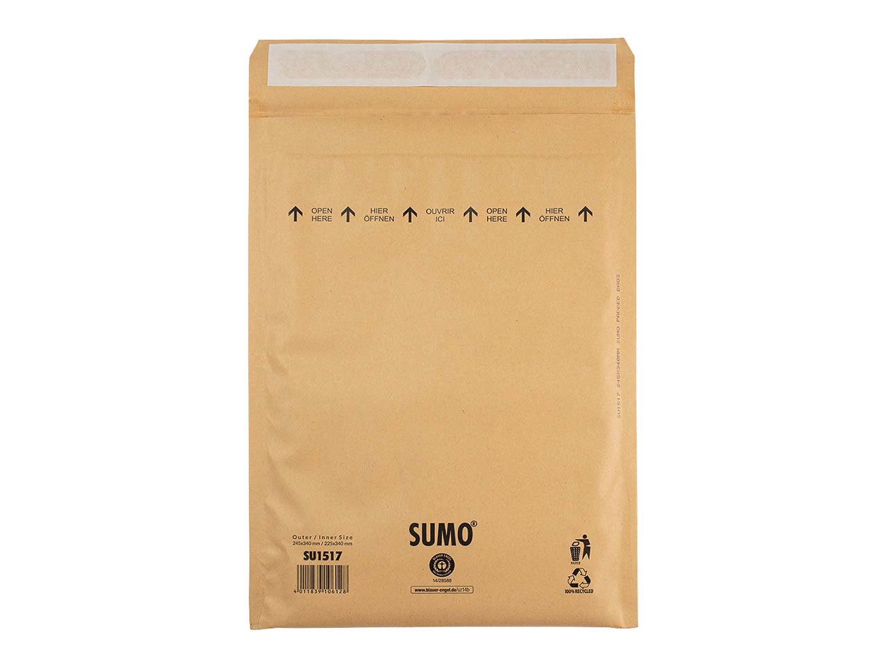 25 sumo Papierpolster-Versandtaschen 225 x 340 mm