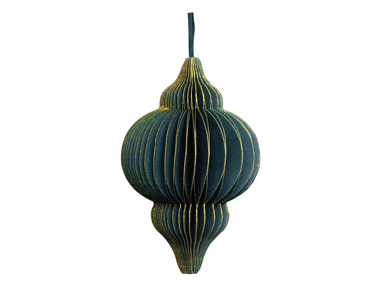tranquillo Dekoanhänger aus handgeschöpften Papier 8 cm, türkis/gold
