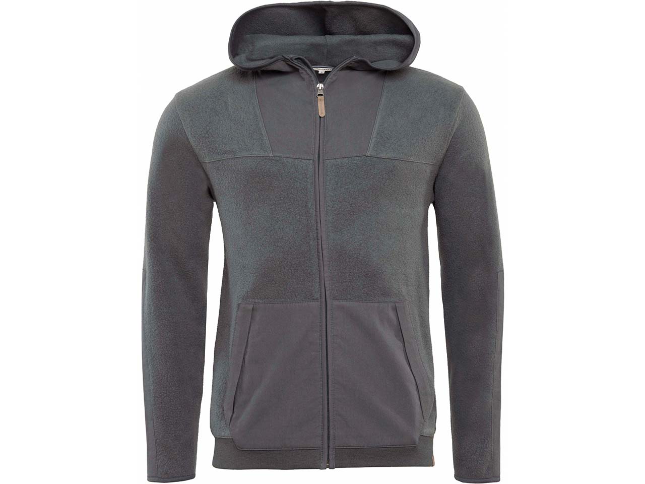 Living Crafts Bio-Herren-Fleecejacke "Petter" mit Kapuze, graphite, Gr. XL