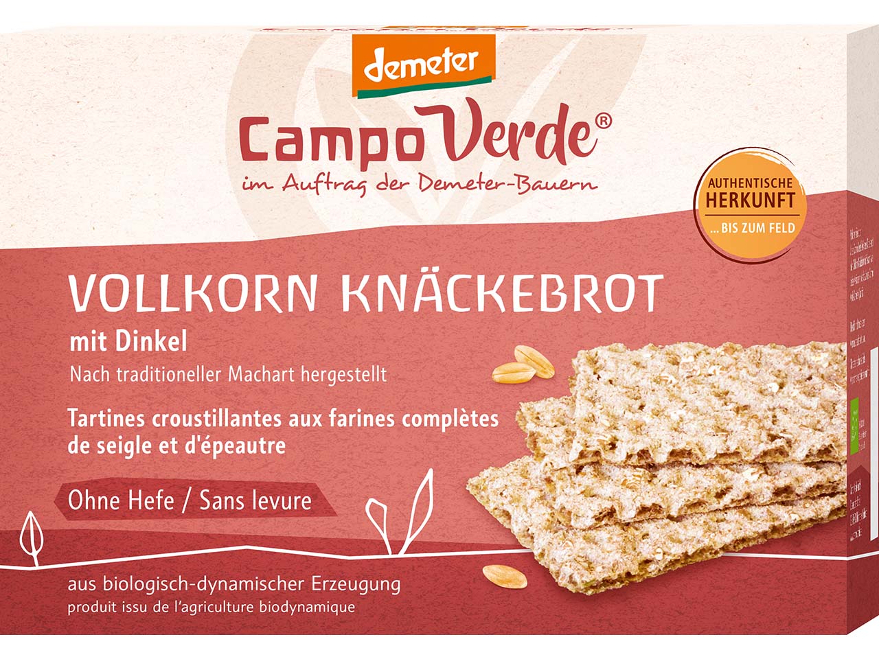 Campo Verde Bio-Vollkornknäckebrot mit Dinkel, 250 g