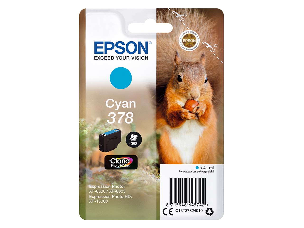 Epson Tintenpatrone 378 cyan