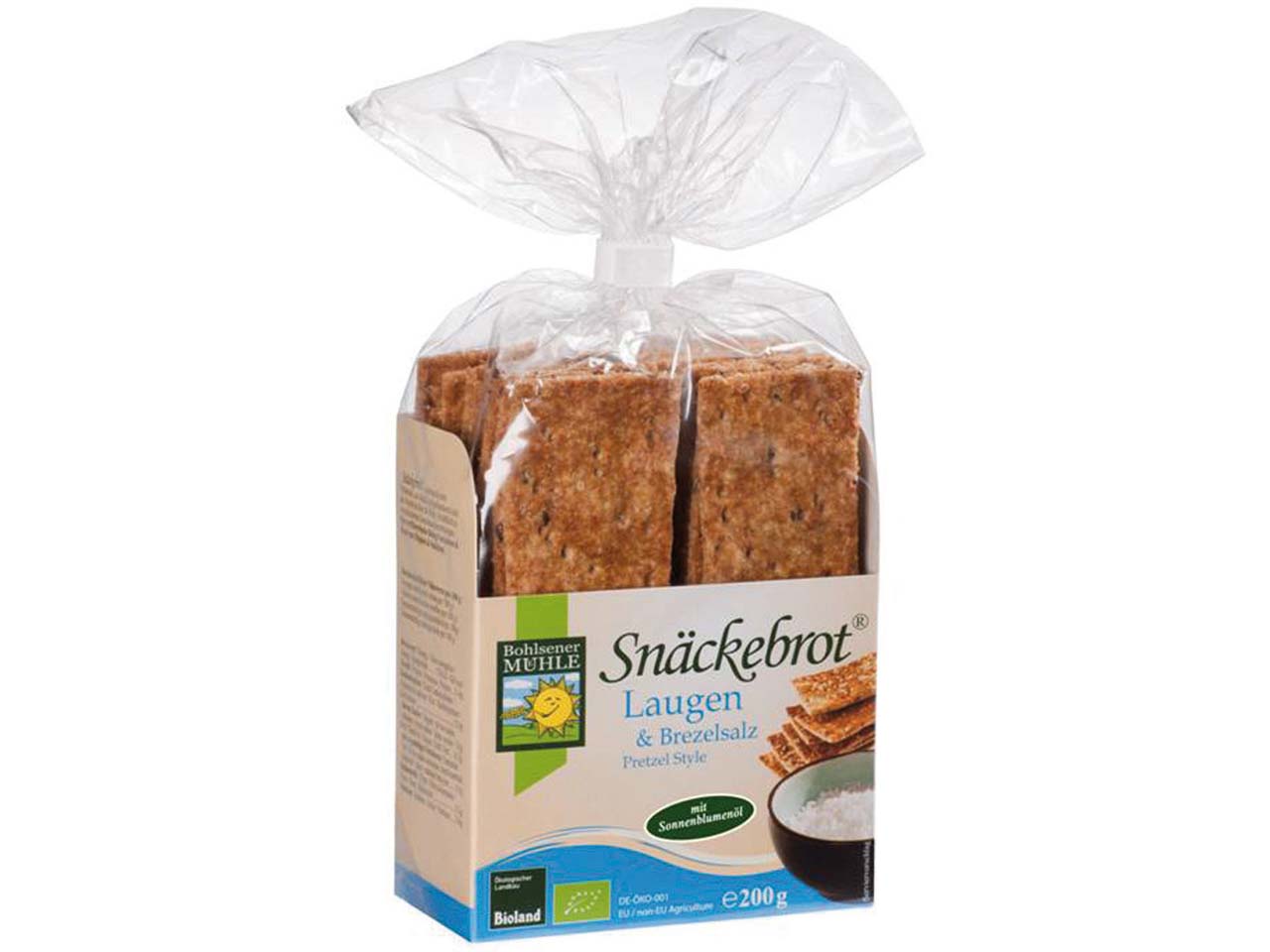 Bohlsener Mühle Bio-Snäckebrot Brezelsalz und Laugen, 200 g