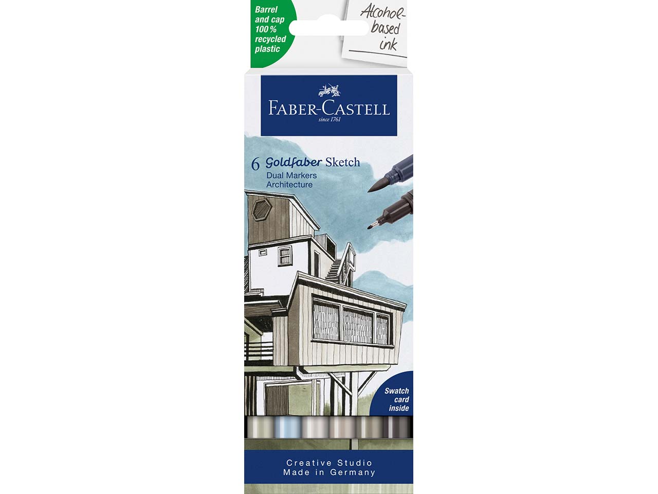 Faber-Castell 6er-Etui Goldfaber Sketch Marker "Architecture"