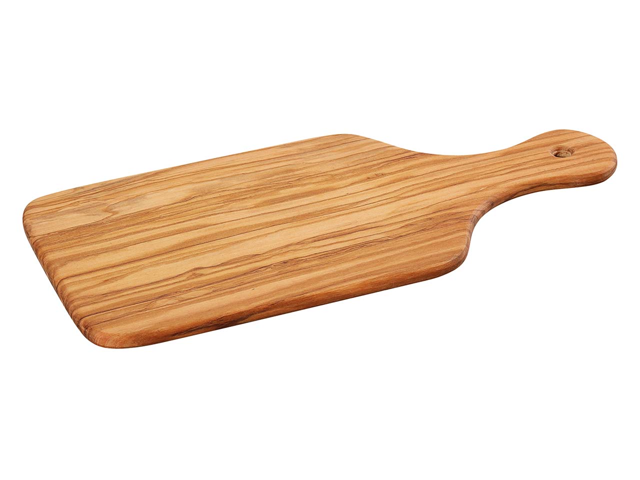 Zassenhaus Schneidebrett mit Griff 29 x 14 x 1,2 cm, Olivenholz