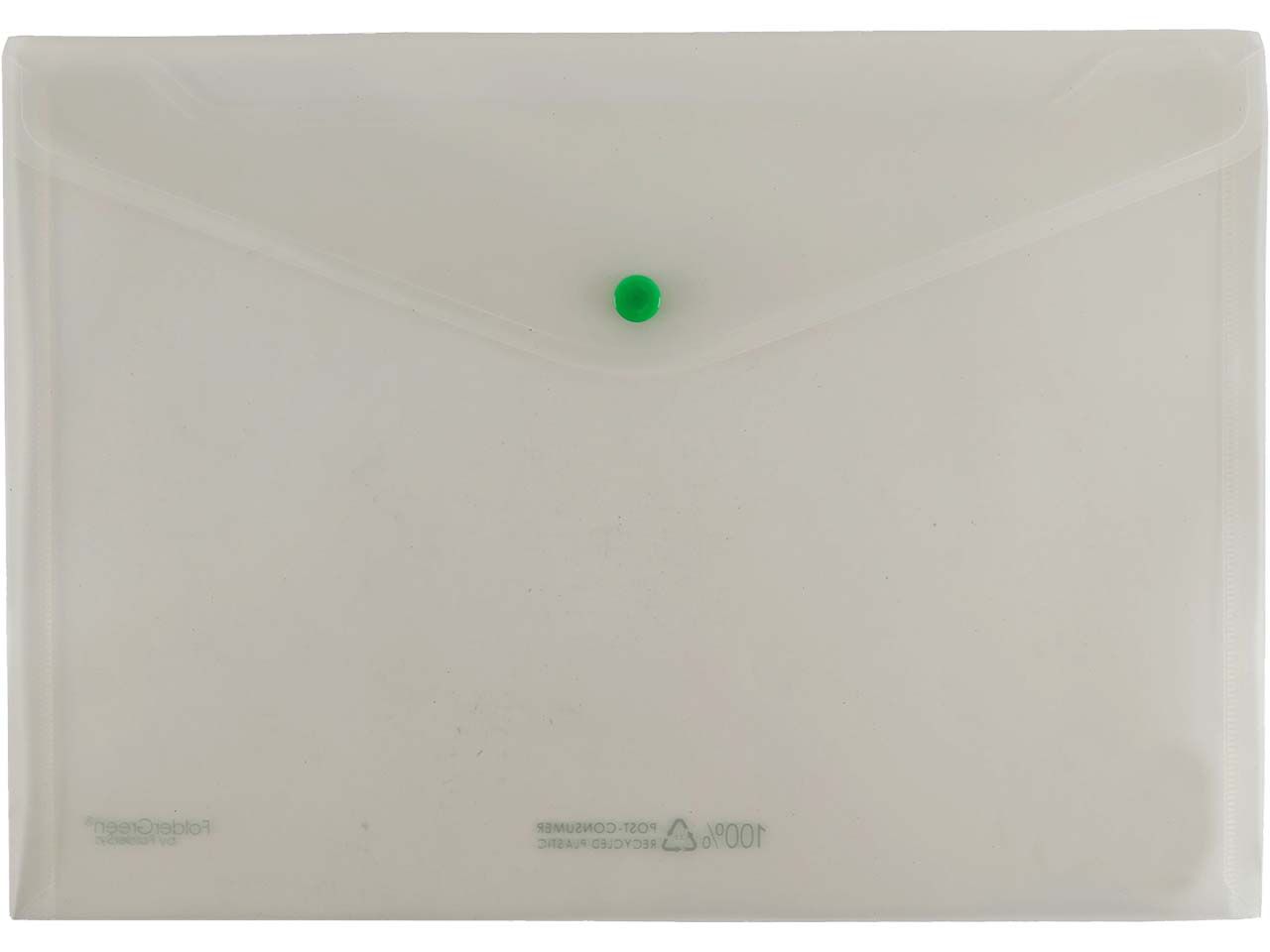 FolderSys "FolderGreen" Sichttasche A4 quer mit Druckknopf-Verschluss